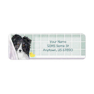 Sheltie Bath Bi Black Labels Returadress Etikett