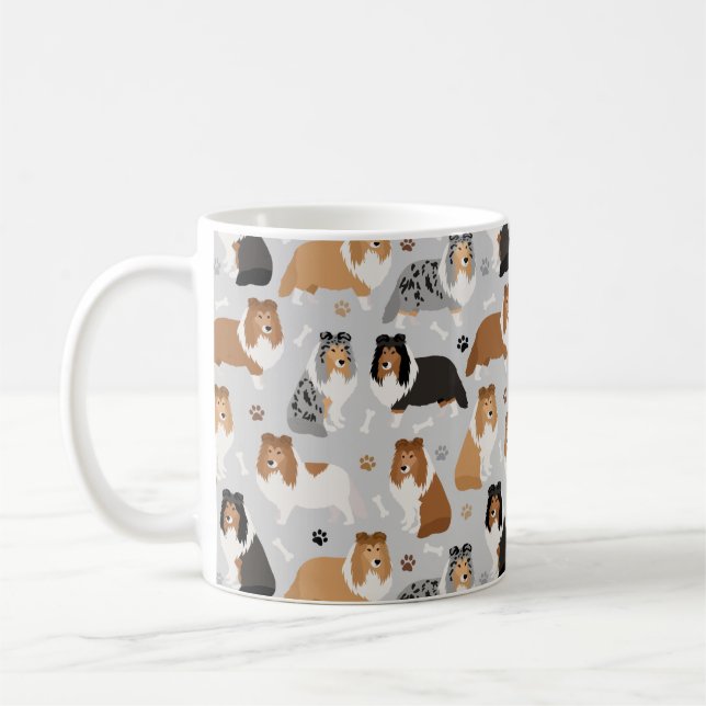 Sheltie Bones och Tass Coffee Mugg (Vänster)