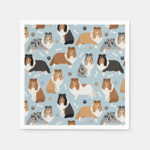 Sheltie Bones och Tass Pappersservett