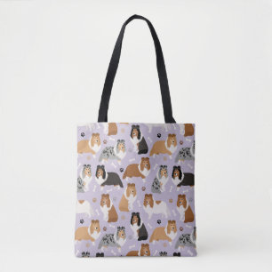 Sheltie Bones och Tass Tote Bag Tygkasse