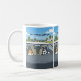 Sheltie border collie tecknad film kaffemugg
