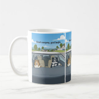 Sheltie border collie tecknad film kaffemugg