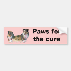 Sheltie bröstcancerbildekal bildekal