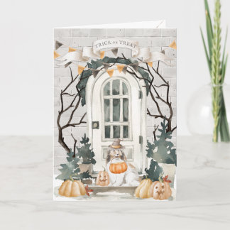 Sheltie Bus eller godis Halloween Kort