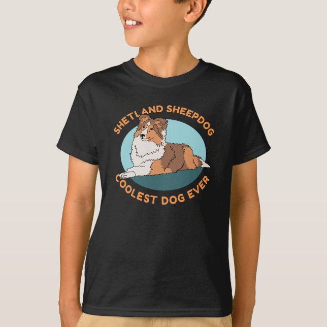 Sheltie Coolest Hund | Shetland Sheepdog T Shirt (Framsida)