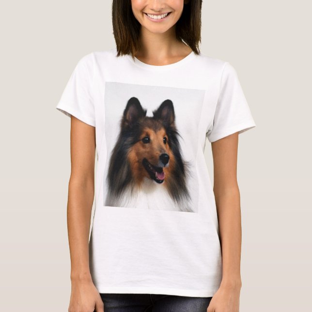 Sheltie Dam Shirt T Shirt (Framsida)