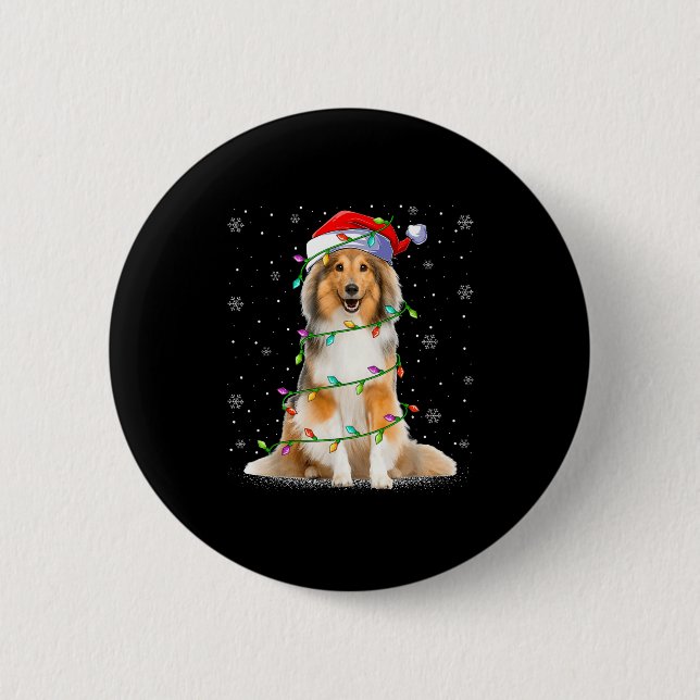 Sheltie Dog Lover Xmas Lighting Santa Sheltie Chri Knapp (Framsida)