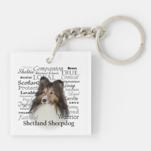 Sheltie drag Keychain