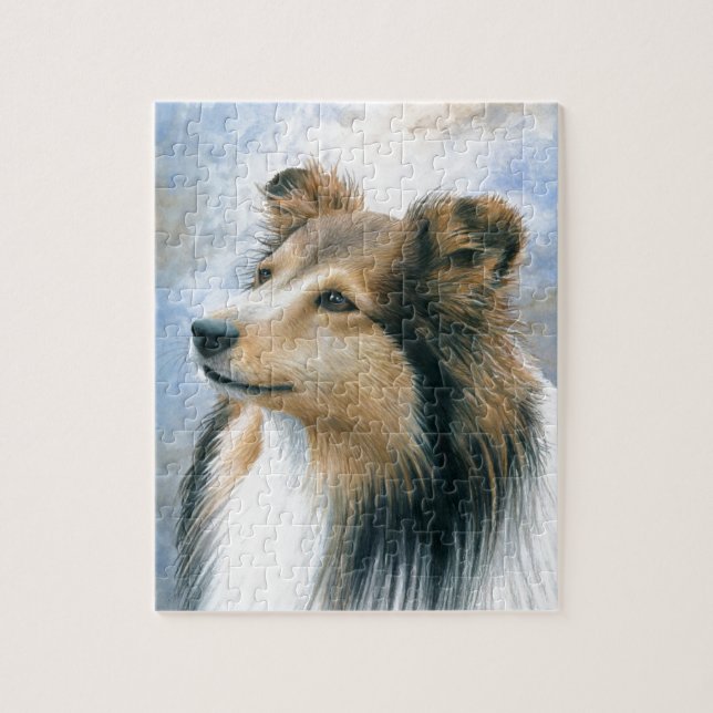 Sheltie för hund 122 Collie Pussel (Vertikal)