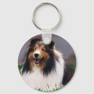 Sheltie för Shetland Sheepdog gåvor Nyckelring