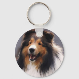 Sheltie för Shetland Sheepdog gåvor Nyckelring