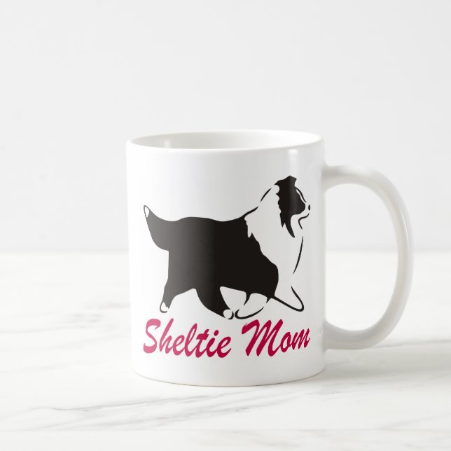 Sheltie för Shetland Sheepdog mamma Kaffemugg (Höger)