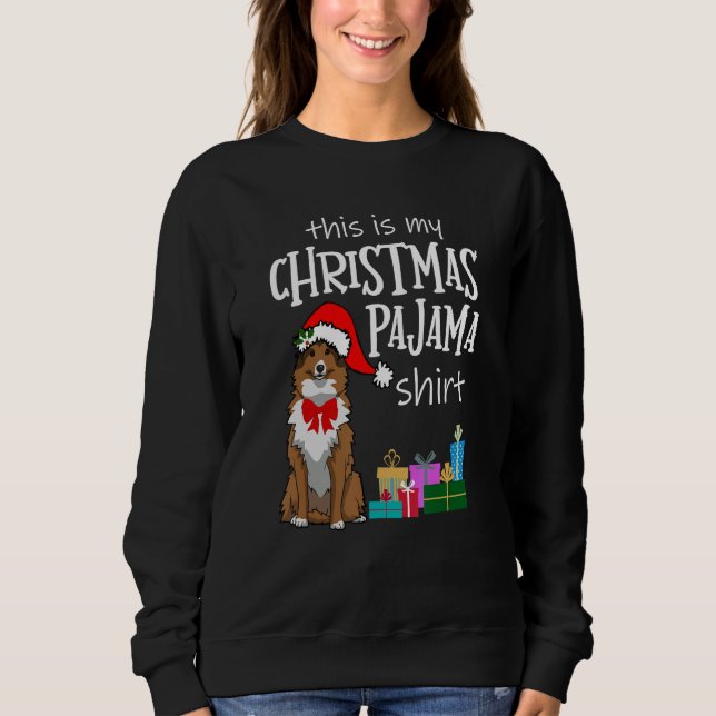 Sheltie Gift Sheltie , Shetland Sheepdog jul T Shirt (Framsida)