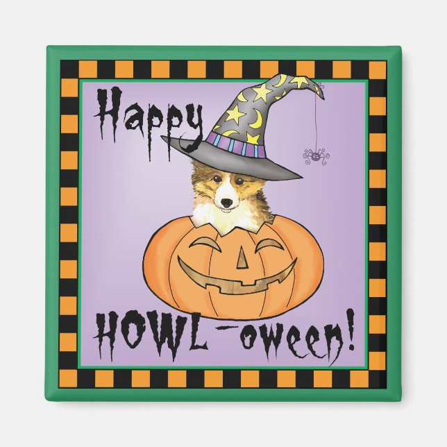 Sheltie Halloween Magnet (Framsidan)