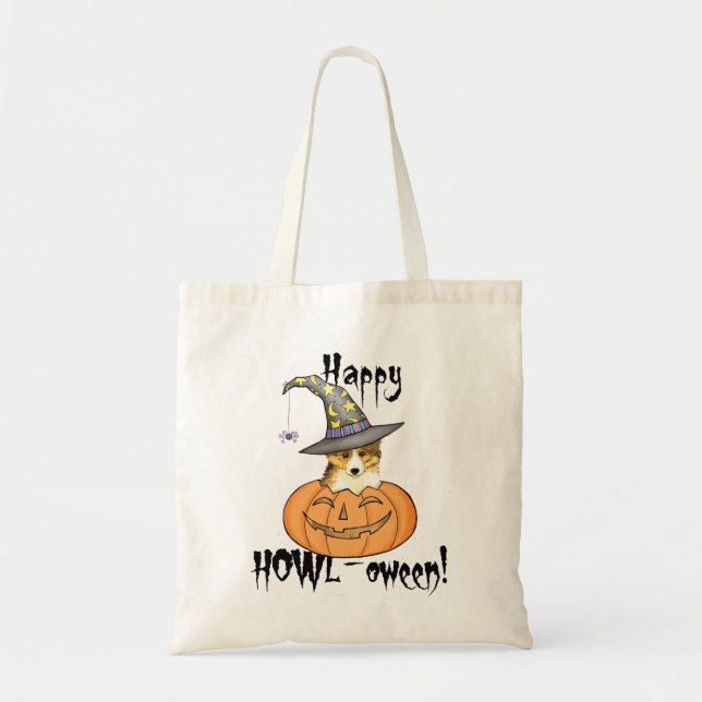 Sheltie Halloween Tygkasse (Framsidan)