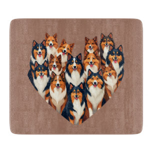 Sheltie Heart Illustration Cute Shetland Sheepdog