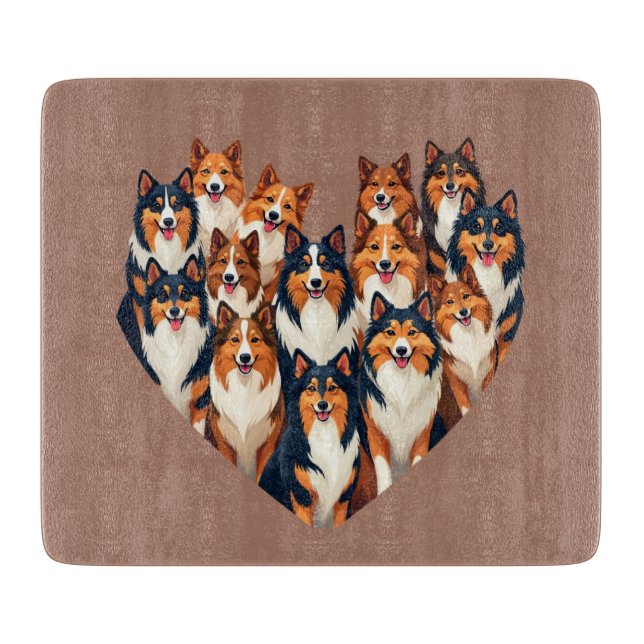Sheltie Heart Illustration Cute Shetland Sheepdog (Framsidan)