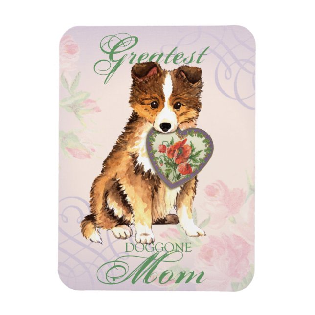 Sheltie Heart Mamma Magnet (Vertikal)