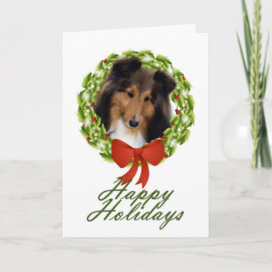 Sheltie Holiday #1-kort Helgkort
