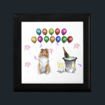 Sheltie Hund Gott nytt år Smyckeskrin<br><div class="desc">Sheltie Hund Gott nytt år</div>