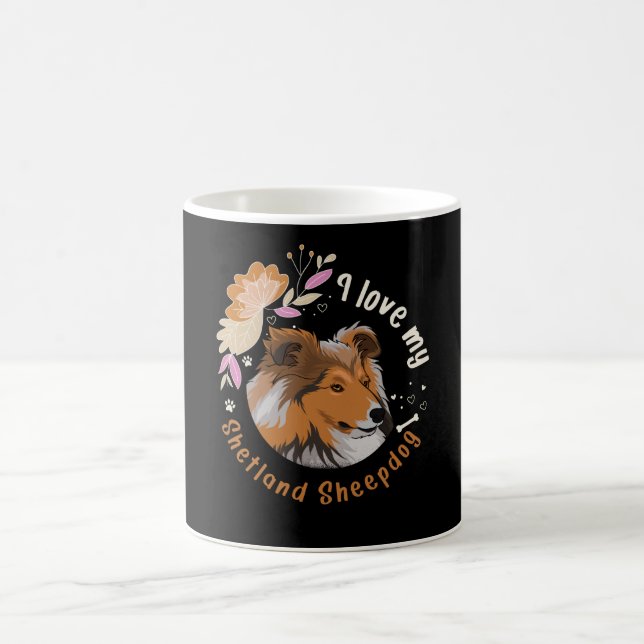 Sheltie Hund Shetland Sheepdog Gift Idea Kaffemugg (Center)