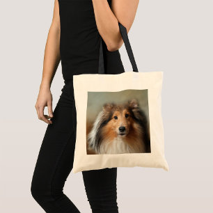 Sheltie Hund Tote Bag Tygkasse