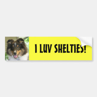Sheltie I LUV SHELTIES! Bildekal