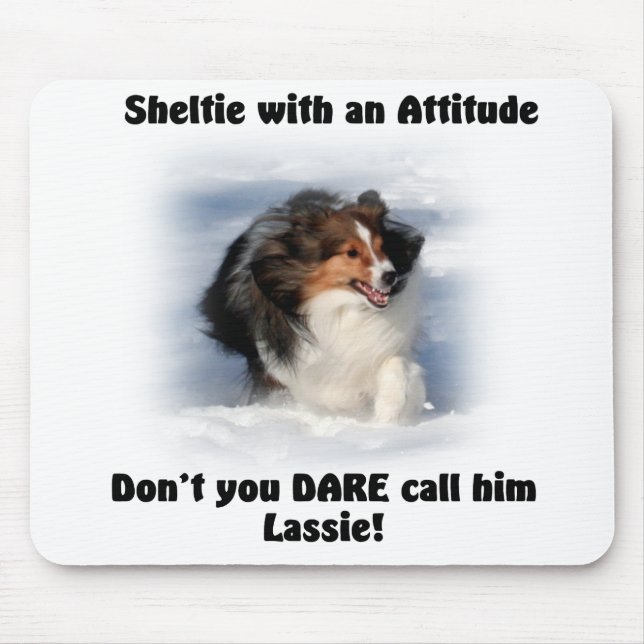 Sheltie inställning Mousepad Musmatta (Framsidan)