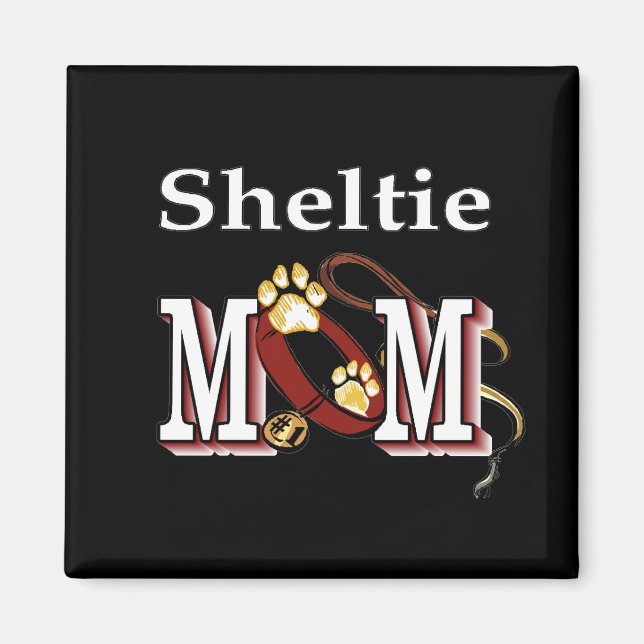 Sheltie MAMMA Gifts Magnet (Framsidan)