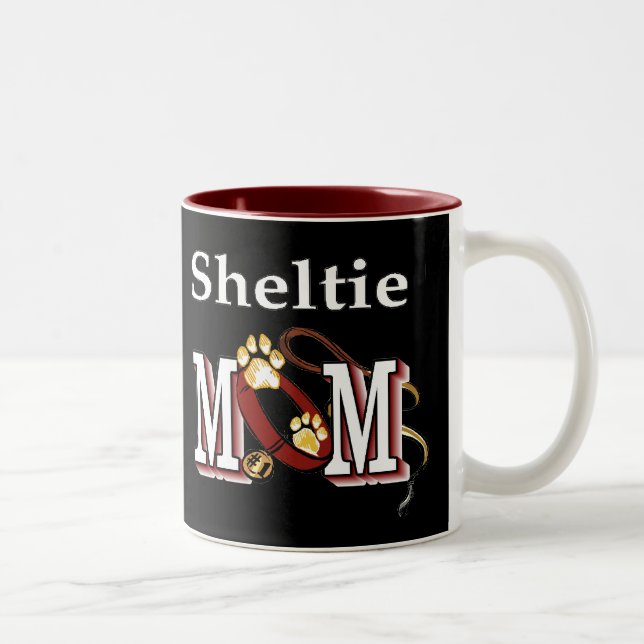 Sheltie MAMMA Gifts Två-Tonad Mugg (Höger)