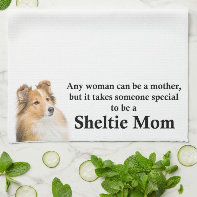 Sheltie Mamma kökshandduk (Vikta)
