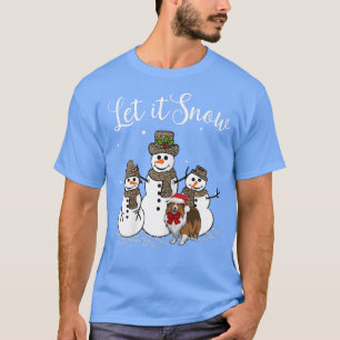 Sheltie Mamma Låt det snöa Snögubbe Leopard Print5 T Shirt