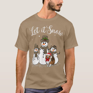 Sheltie Mamma Låt det snöa Snögubbe Leopard Skriv T Shirt