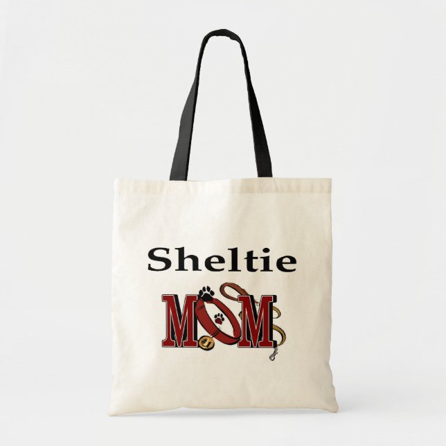 Sheltie MAMMA Tote Bag Tygkasse (Framsidan)