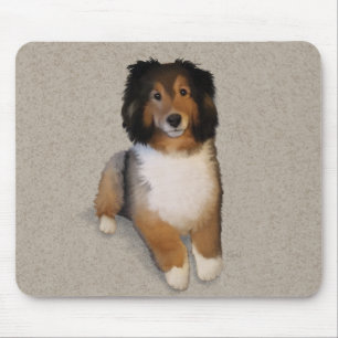 Sheltie mix hund porträtt musmatta
