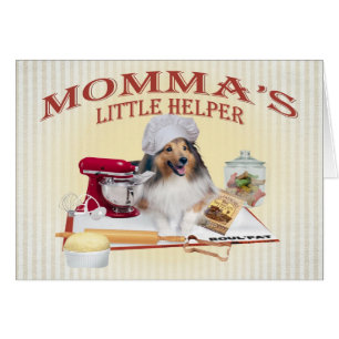 Sheltie Mommas hjälpredakort Hälsningskort