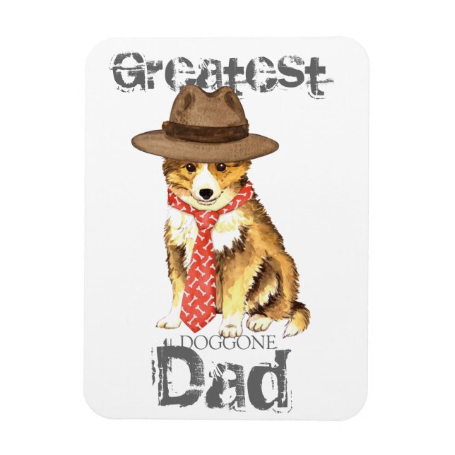 Sheltie Pappa Magnet (Vertikal)