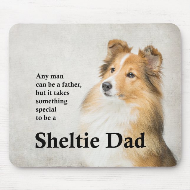 Sheltie Pappa Mousepad Musmatta (Framsidan)