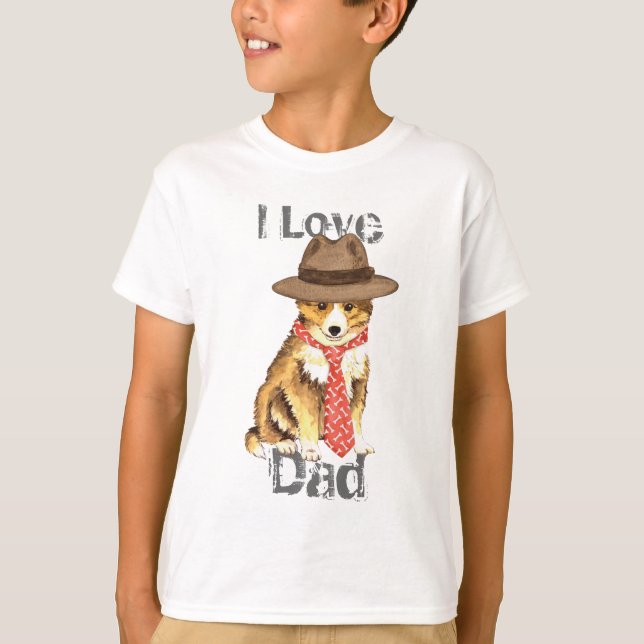 Sheltie Pappa Tee Shirt (Framsida)