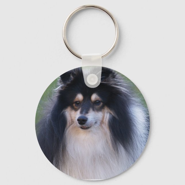 Sheltie Photo Keychain Nyckelring (Framsida)
