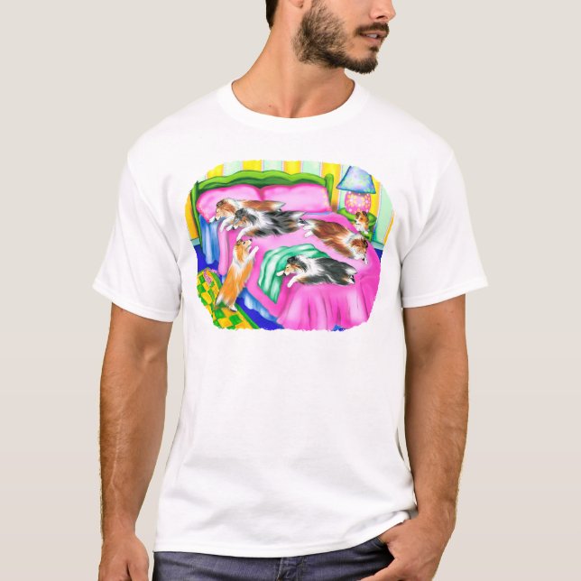 Sheltie Rosa Comfort Tee (Framsida)