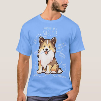 Sheltie Shetland Sheepdog Anatomy 4 T Shirt