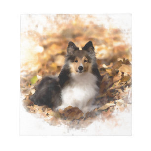 Sheltie Shetland Sheepdog Art Painting Anteckningsblock