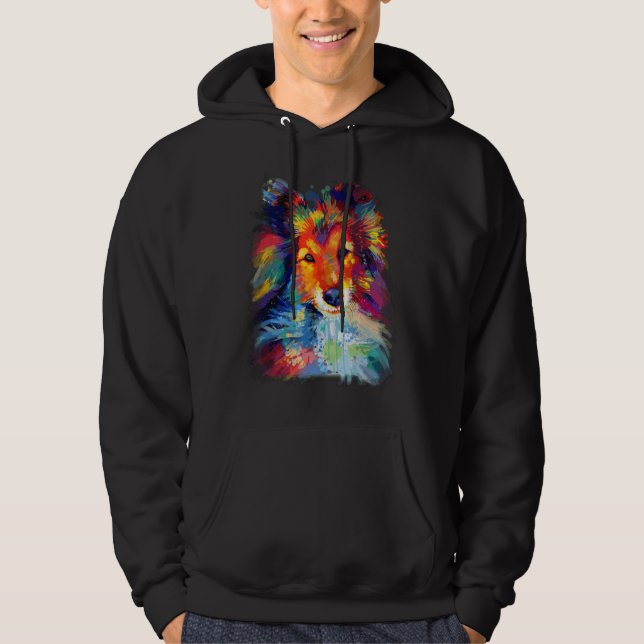 Sheltie Shetland Sheepdog for a Sheltie Mom Hoodie (Framsida)