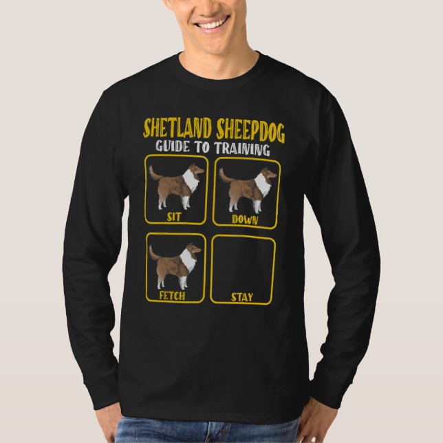Sheltie shetland sheepdog traning guide Sheltie Mo T Shirt (Framsida)