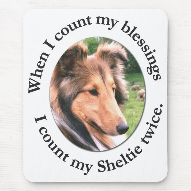 Sheltie som välsignar #4 Mousepad Musmatta (Framsidan)