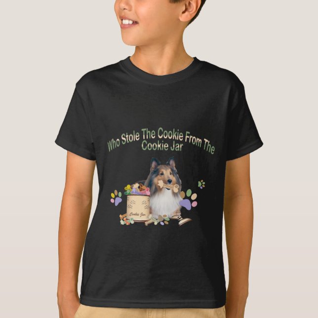 Sheltie stolakaka för mörk dräkt tee (Framsida)