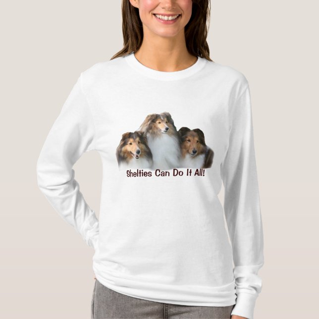 Sheltie T-tröja T-shirt (Framsida)