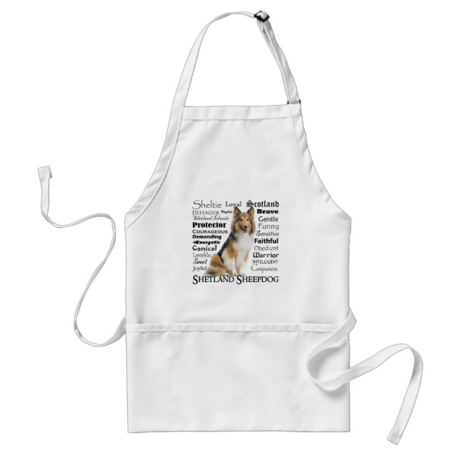 Sheltie Traits Apron Förkläde (Framsidan)