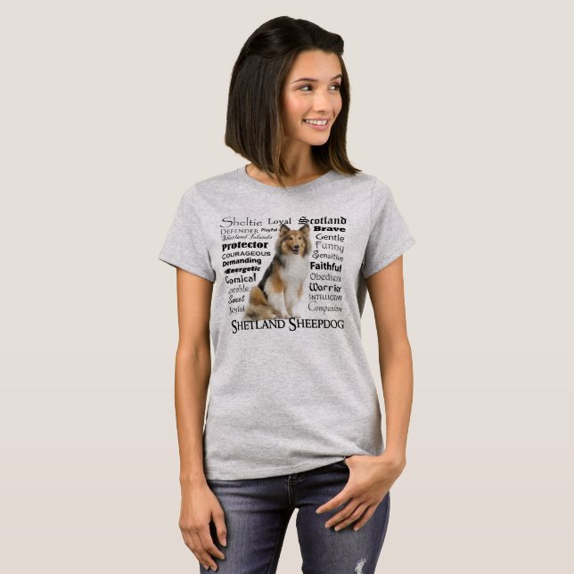 Sheltie Traits T-shirt (Hel framsida)